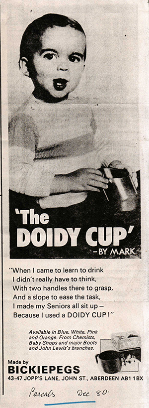 Doidy Cup press ad 1980's