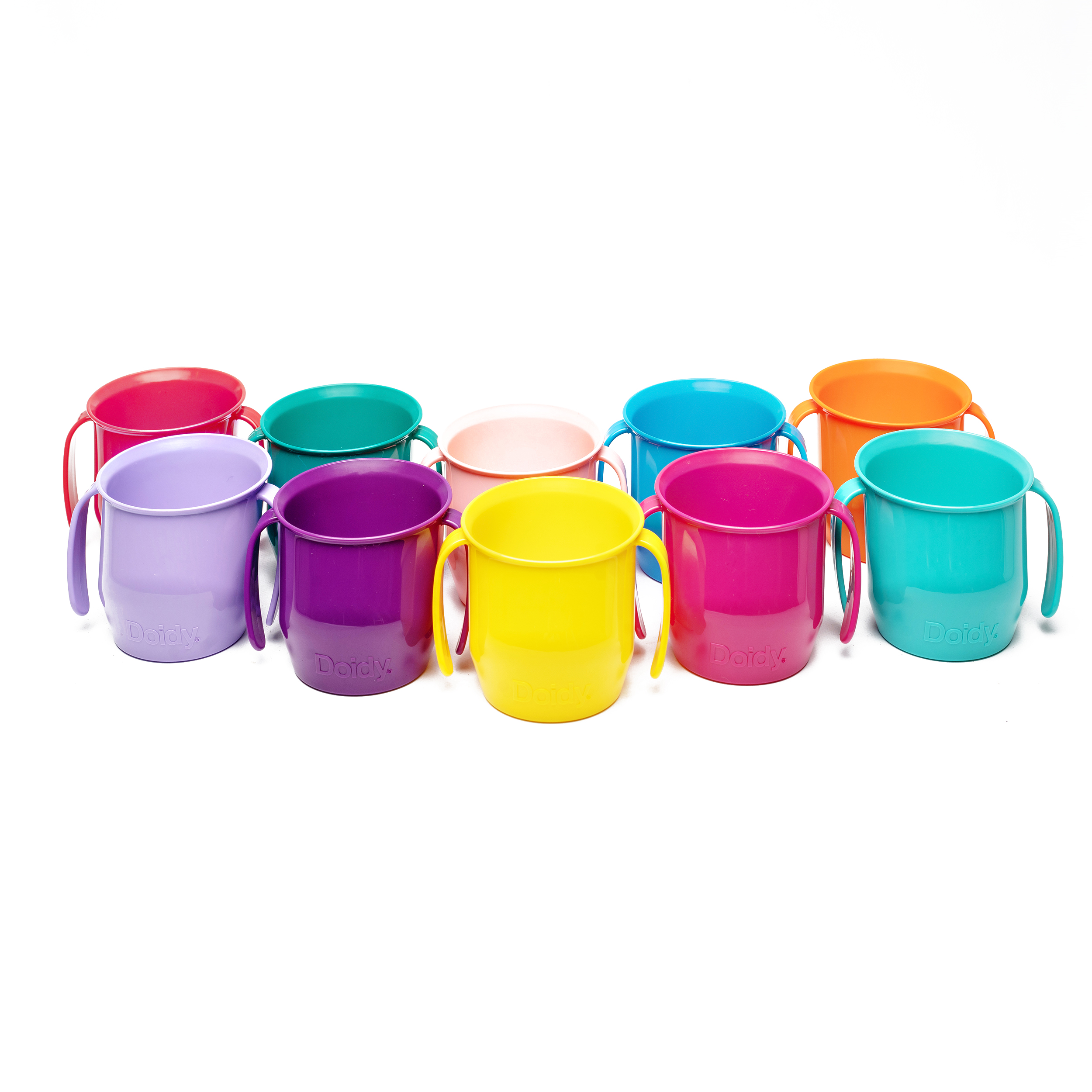 Doidy Cup Unique Slanted Design Training Sippy Cups for Toddlers & Babies 